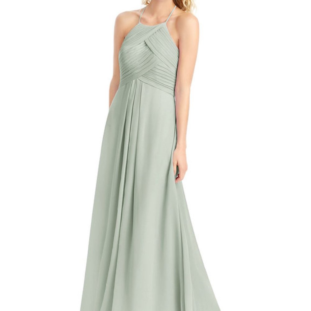 Azazie Ginger Bridesmaid Dress in Silver